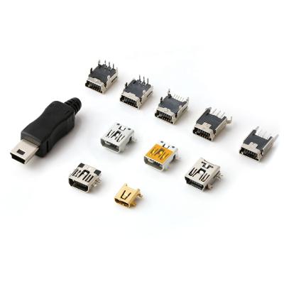 China Usb 1.0 Male Female Mini Series Mini Connector Plug Jack Usb Mini Connector Mini-Series Smt Dip 4 Pin 5 Pin 8 Pin for sale