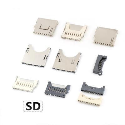 China PCB 10/11 Pins PCB Socket Connector Memory Card Connector SD Card Connector SD Card for sale