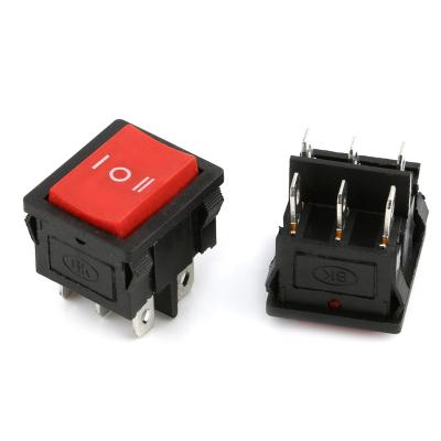 China Industry automation tools manufacture KCD2-501 6 pin rocker switch t85 24*21mm 6A 250V 3 position 3 position for sale