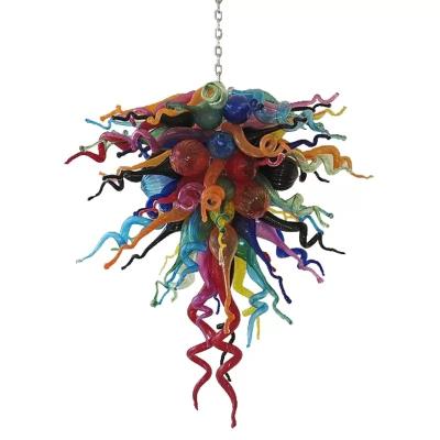 China 100% Handmade Luxury Crystal Chandelier Living Room Hotel Chihuly Modern Blown Glass Crystal Chandeliers for sale