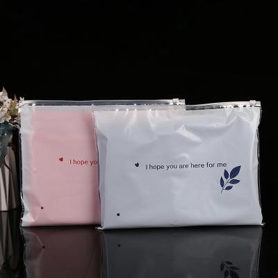 China Custom Recyclable PVC Zipper Plastic Bag For Clothing Plastic Packaging Bag Zipper Bag With Logo for sale