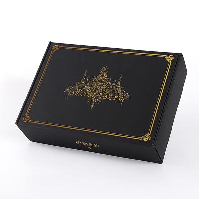 China Customized Factory Price Recyclable Black Packaging Product Box Gift Box Cardboard Box for sale