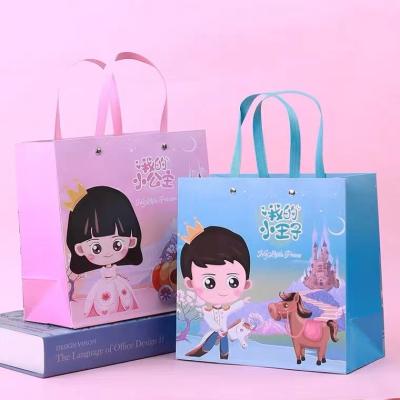 China Recyclable Custom Logo Printed Brown Paper Bags Christmas Promotional Paper Bag With Handle Paper Bag Packaging for sale