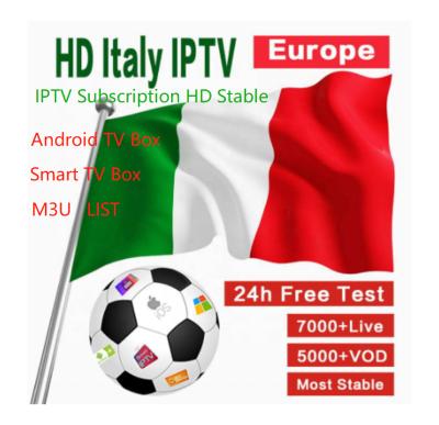 China 4k HD Free Trial UmetvItaly Hot Sale IPTV Subscription Italy PRO Android TV Box Midea Smart Player 1 Year IPTV Smarters TV Box for sale