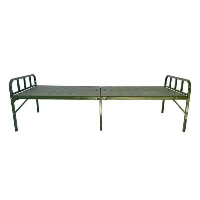 中国 Field Steel Plastic Bed Camp Army Bed Portable Folding Bed Military Green Outdoor Training Bed 販売のため