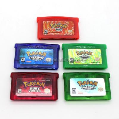 China Good Games From POKEMON Sellers For Emerald Ruby Sapphire Leaf Green Fire Red GP001 GBA Games for sale