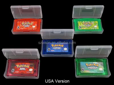 China Free Shipping by DHL for Pokemon Games: Emerald, Fire Red, Leaf Green, Ruby and Sapphire for GBA Game Cards GP001 for sale