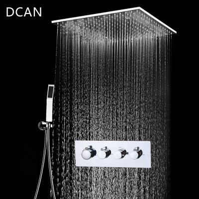 Китай With High Quality Slide Bar Bathroom Rainfall And Mist Spray Thermostatic Shower Faucet Without LED продается