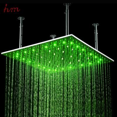 Cina Large Size 304 Showerhead Massage Ceiling Rainfall LED Hotel 1000*1000mm Rainless Switch Top Swept in vendita