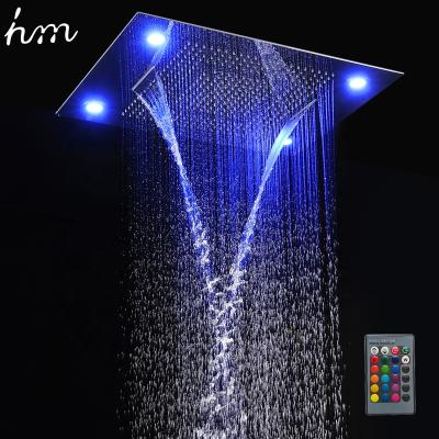 中国 Without diverter bathroom faucet accessories 304 sus LED Showerhead 2021 included ceiling mounted rainfall, waterfall, water curtain 販売のため