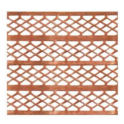 China Plain Weave Hot Sale Diamond Shape Small Hole Decorative Copper Expanded Metal Mesh for sale