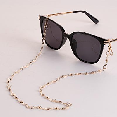 China New eco-friendly European and American rhinestone mask chain glasses chain glass rope anti-lost silicone - ring for sale