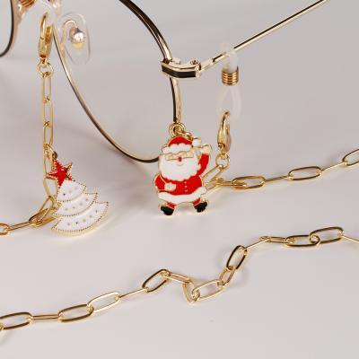 China New Christmas Series Trendy Gold Plated Jewelry Fashion Chain Glasses Chain Popular Necklace Accessories for sale