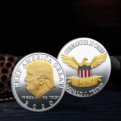 China 2021-2025 Commemorative Eagle Challenge Coin Medal American Presidential Election Trump Badge Health Care Institutes Metal Coin for sale