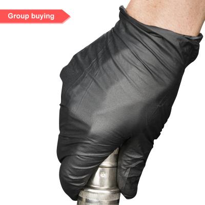 China Latex Free Black PVC Nitrile Blend Disposable Gloves For USA Market Ready To Ship In Stock Industrial Gloves For Car Repairing Use for sale