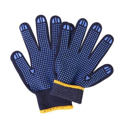 China General Purpose PVC Polka Dotted Cotton Garden Gloves Cotton Knitted Dotting Machine Work Gloves for sale