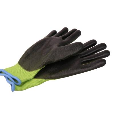 China General Purpose Bamboo Fiber Shell PU Coated Antibacterial Garden Gloves for sale