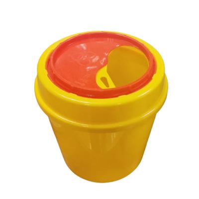 China 8L Portable Medical PP Plastic Disposable Hospital Round Sharps Disposal Container Biohazard Needle Waste Disposal for sale