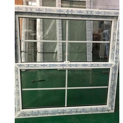 China Latest European Screen Design Double Folding Vinyl PVC Double Hung Window With Cheap Price for sale