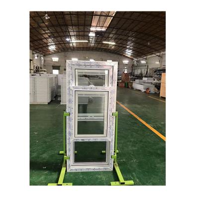 China Vertical Opening Vinyl Folding Upvc Windows And Single Screen PVC Hung Window Factory Customized for sale