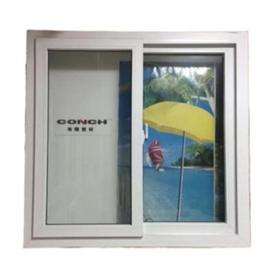 China Horizontal Magnetic Screen PVC Sliding Window Soundproof Slide Windows for sale