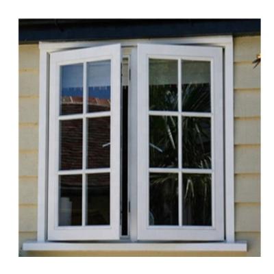 China New magnetic screen vinyl opening casement windows with good sealed grills for factory price for sale