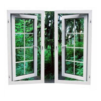 China Customizable High Quality Upvc And PVC Casement Window Folding Screen With Grilles For American for sale