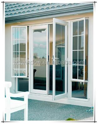 China Hot Selling Cheap Sound Insulation Weibo Casement Pvc Door With Grille Design for sale