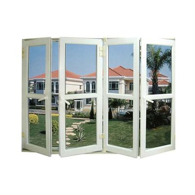 China New High Quality Folding Screen Garage Door PVC Folding Accordion Folding Door High Quality Stained Glass Folding Sliding Doors for sale