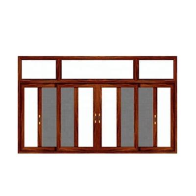 China Magnetic Aluminum Alloy Screen Windows Double Swing Open Glass Sliding Window for sale