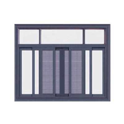 China Customized Anti-theft Aluminum Sliding Window Screen Design Magnetic Slide Windows High Security Modern Style for sale