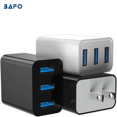 China Quick Charging Ship BAFO 3 Ports Quick Charger QC 3.0 Usb Charger For Quick Phone Charger Qc3.0 Plug Mobile Phone EU/USA Adapter for sale