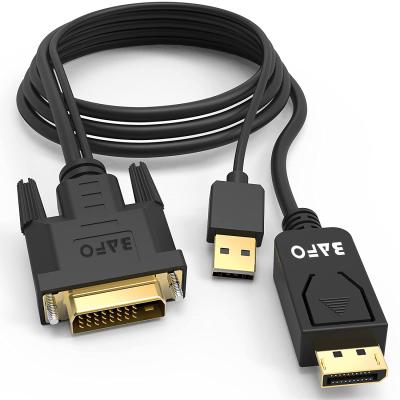 China Camera BAFO DVI To Displayport Cable Active DVI-D To DP Male To Male Cable Converter Support 1080P Full HD for sale