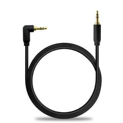 China BAFO Camera Audio Cable Male To Male Earphone-Microphone Cable 3.5mm Jack Right Angle Audio Cord For Phone Mp3 Car Stereo for sale