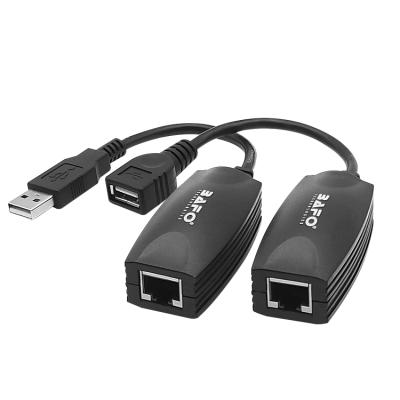 China MP3/MP4 player BAFO Usb 2.0 Ethernet Supplement Over Cat5e/cat6/cat7 connection 5v/2a usb extension cable BF-4902 for sale