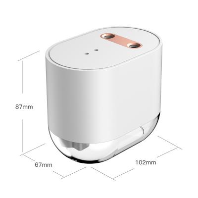 China U6 Rechargeable Dismountable Touchless Mini Soap Dispenser Double Sprayer Infrared Auto-sensing Double Alcohol Misting Sanitizer Dispenser Machine for sale