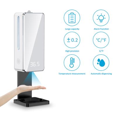 China Foam Soap Dispenser 2021 New K10Pro Boby Digital Thermometer 1000ml Automatic Hand Sanitizer Dispenser Support 12 Tongue & Spray & Gel Sanitizer for sale