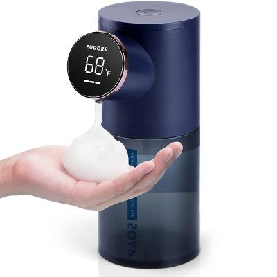 China Foam Refillable Blitzblue 320ml Automatic Hand Soap Dispenser Sanitizer Dispenser Thermometer Automatic Dispenser For Foam Soap for sale