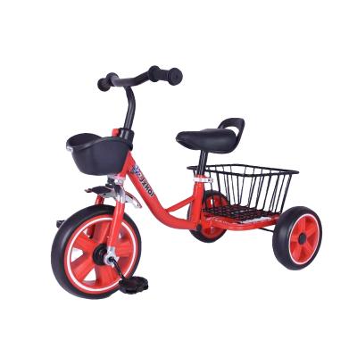 China 2021 high quality high carbon steel children's three-wheeled toy car/kids riding toy car baby tricycle/stroller for sale