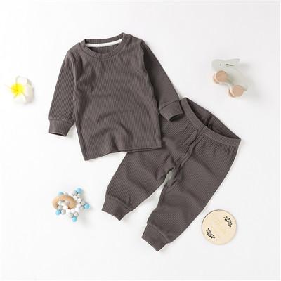 China Cotton Baby Clothes Cotton Autumn Winter Long Sleeve Baby Pajamas Sets for sale