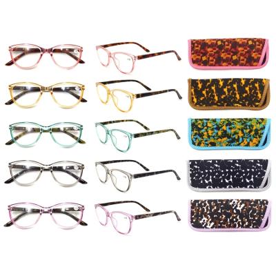 China Fashion Thin Transparent Plastic Ultralight Glasses Presbyopic Reading Glasses With Package for sale