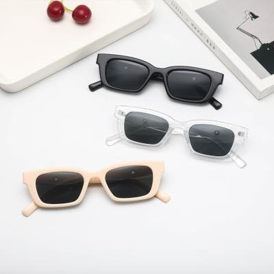 China 2021 New Women's Vintage Fashion Rectangle Sunglasses Female Lady Eyeglass Cat Eye Fashion Sunglasses for sale