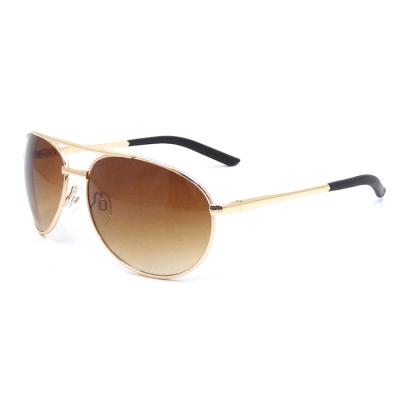 China Fashion Sunglasses Shape Sunglasses Newest Polished Metal Frame Shading Aviation Vintage Sunglasses For Men for sale