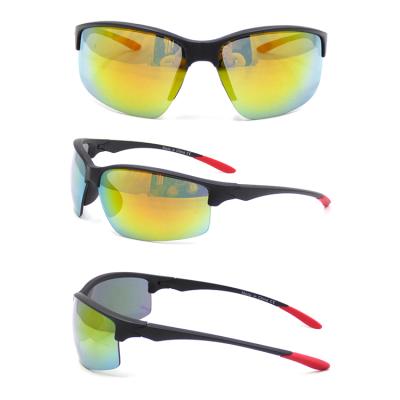 China Anti Scratch SUNGLASSES UV400 Protection Half Frame Film Explosion Proof Mirror Fashion Colors Sports Cycling Sunglasses for sale