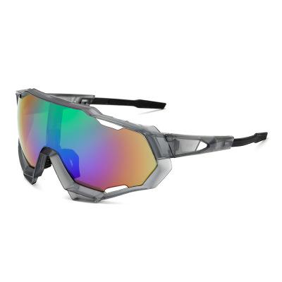 China New SUNGLASSES color film outdoor reflective men and women mounting frame full PC sports explosion-proof sunglasses for sale