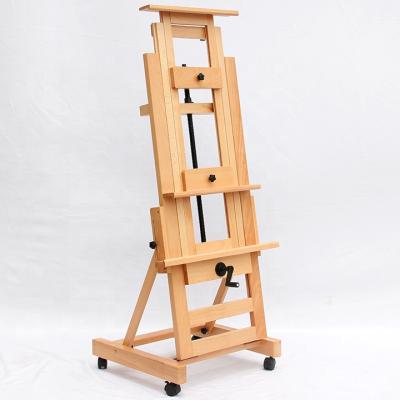 China High Quality Painting Easel Studio Painting Easel for Senior Artists with Wheels for Adjustable Angles for sale