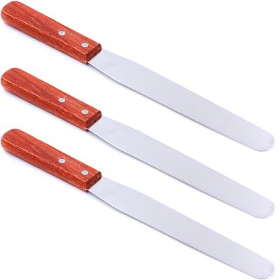 China Custom Made Metal Viable Mini Icing Spatula With Cream Plastic or Wooden Handle for sale