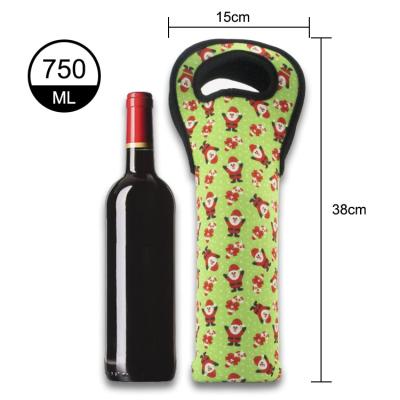 China Custom Neoprene Wholesale Promotion Beer Drinks Insulated Tote With Bottle Holders Protector Empty For Red Wine Neoprene Wine Cooler Bag for sale