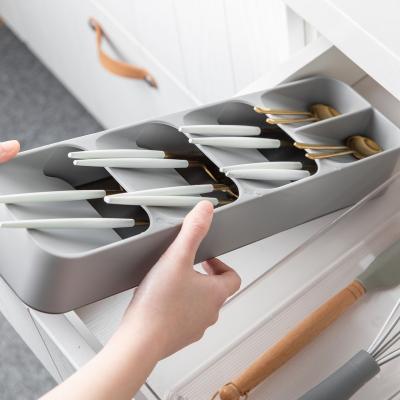 China Dustproof Drawer Knife Fork Spoon MONAZONE Drain Box Shelf Separate Stocked Storage Box for sale