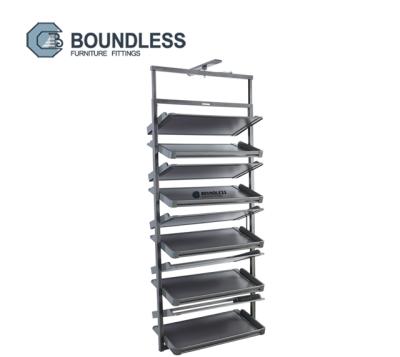 China Sustainable Space Saving Furniture 360 ​​Degree Rotation Metal 6 Layers Shoes Rack Shoe Rack for sale